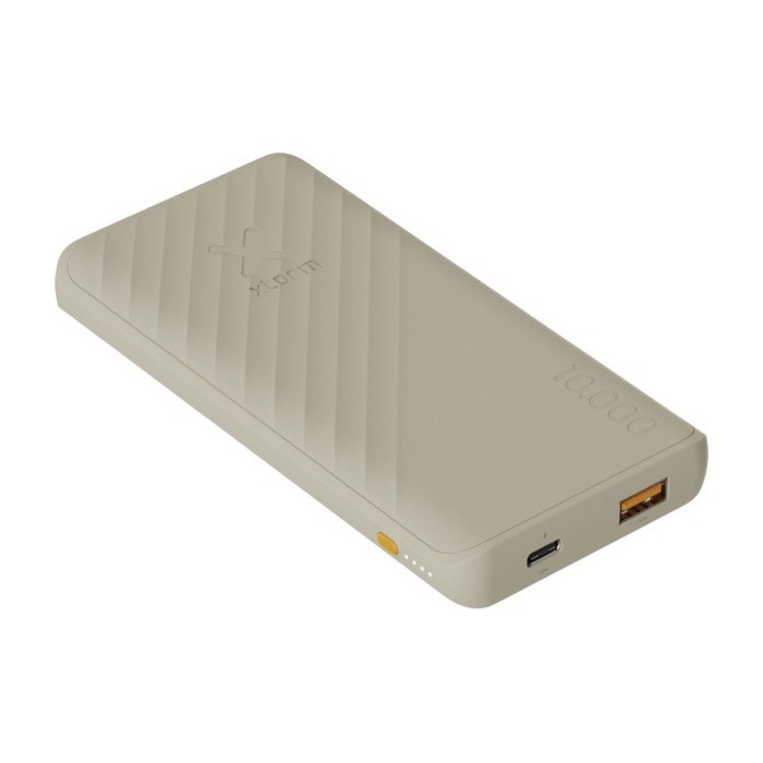Powerbank de carga rápida con tecnología FastCharge 10.000 mAh color arena cuarta vista Powerbank de carga rápida con tecnología FastCharge 10.000 mAh color arena cuarta vista