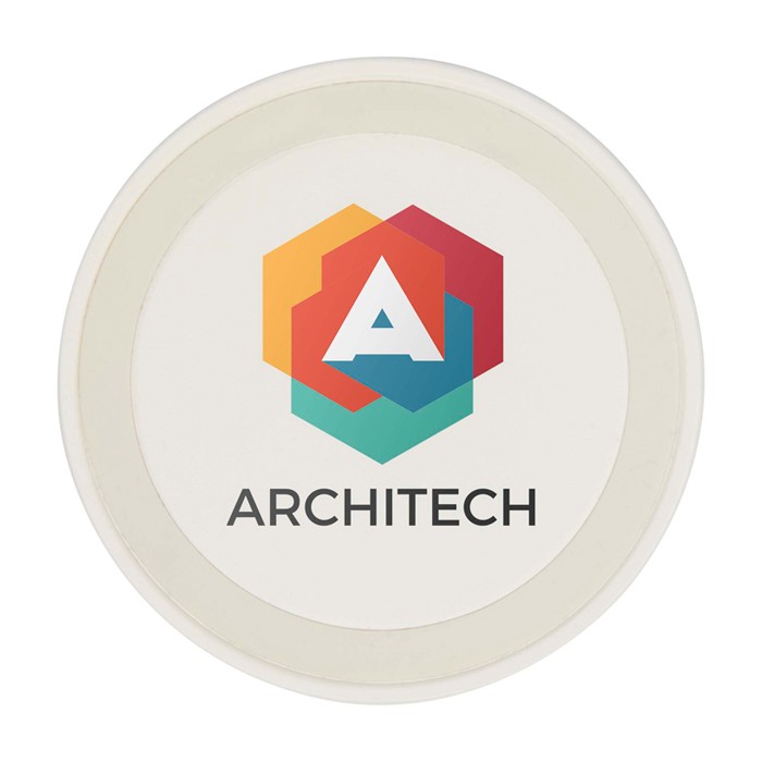 Base de carga inalámbrica con cable 2 en 1 de plástico reciclado 15W color blanco