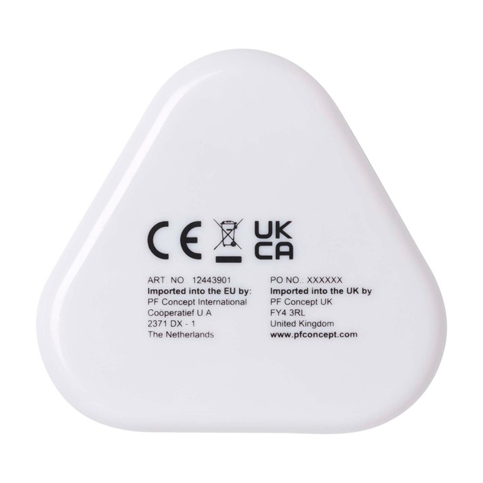 Auriculares sencillos con conector de audio y estuche triangular color blanco segunda vista trasera Auriculares sencillos con conector de audio y estuche triangular color blanco segunda vista trasera