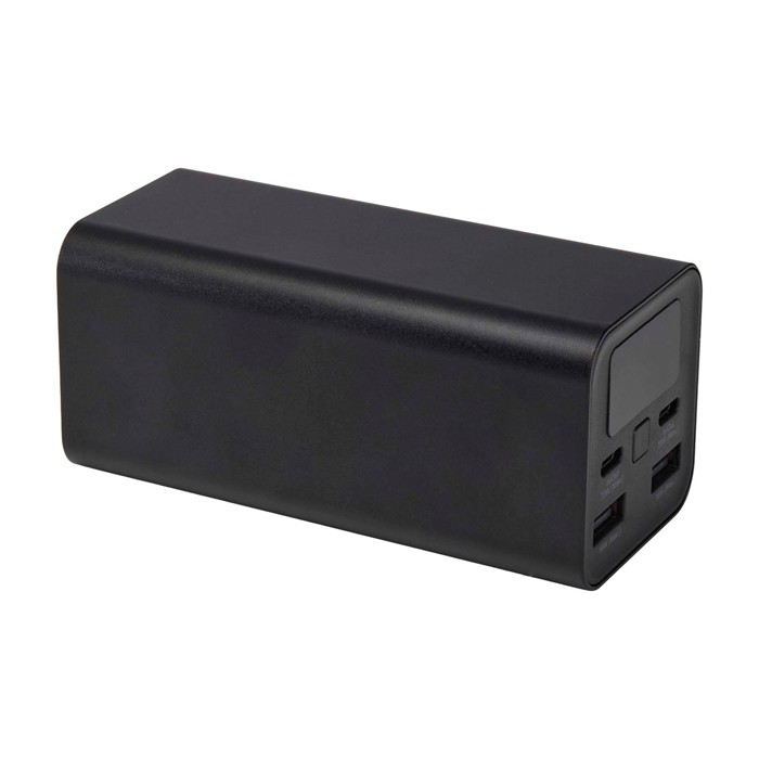 Powerbank ideal para portátil de aluminio reciclado 20.000 mAh color negro segunda vista