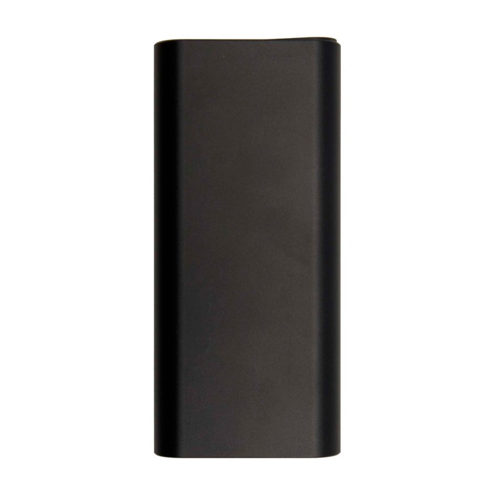 Powerbank ideal para portátil de aluminio reciclado 20.000 mAh color negro tercera vista frontal