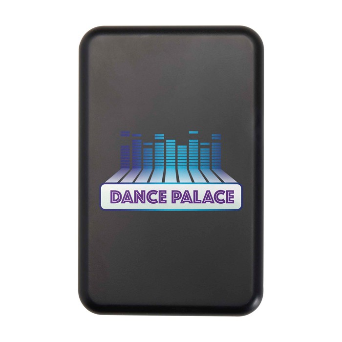 Powerbank inalámbrica magnética de plástico reciclado 10.000 mAh color negro