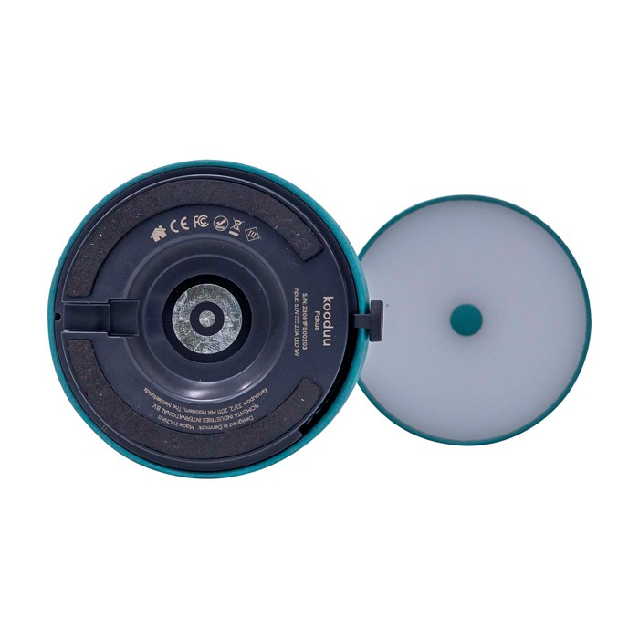 Lámpara de mesa recargable y regulable según necesites Kooduu Fokus color verde menta vista detalle 1