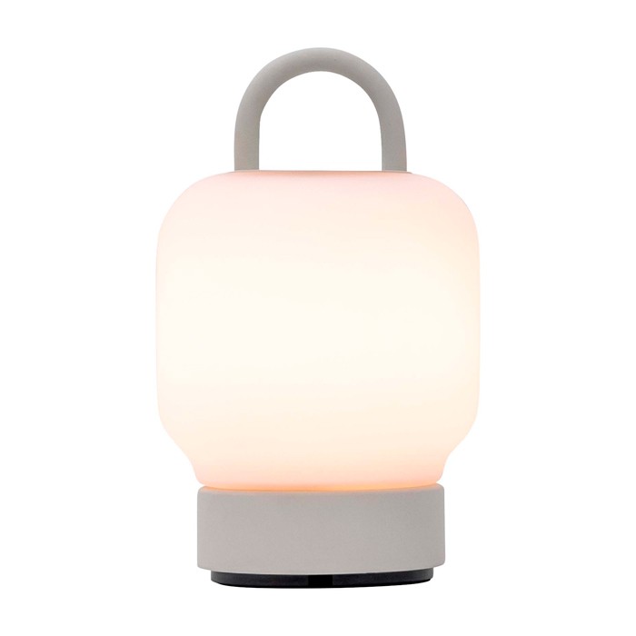 Lámpara portátil tipo farol que aporta iluminación suave Kooduu Loome color blanco segunda vista