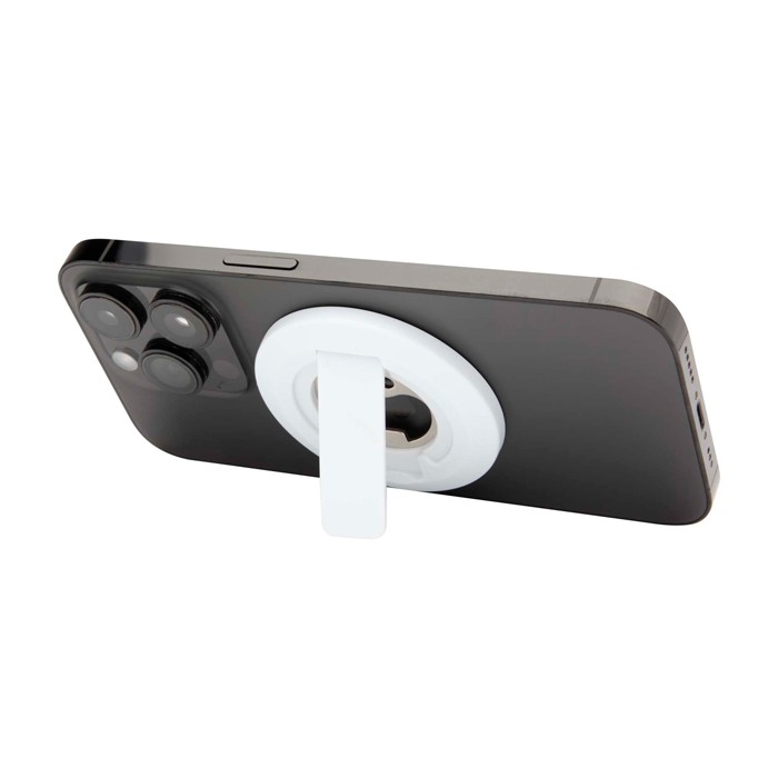 Soporte magnético 2 en 1 para móvil con abrebotellas incorporado color blanco