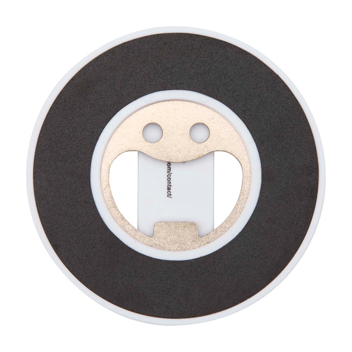 Soporte magnético 2 en 1 para móvil con abrebotellas incorporado color blanco segunda vista trasera