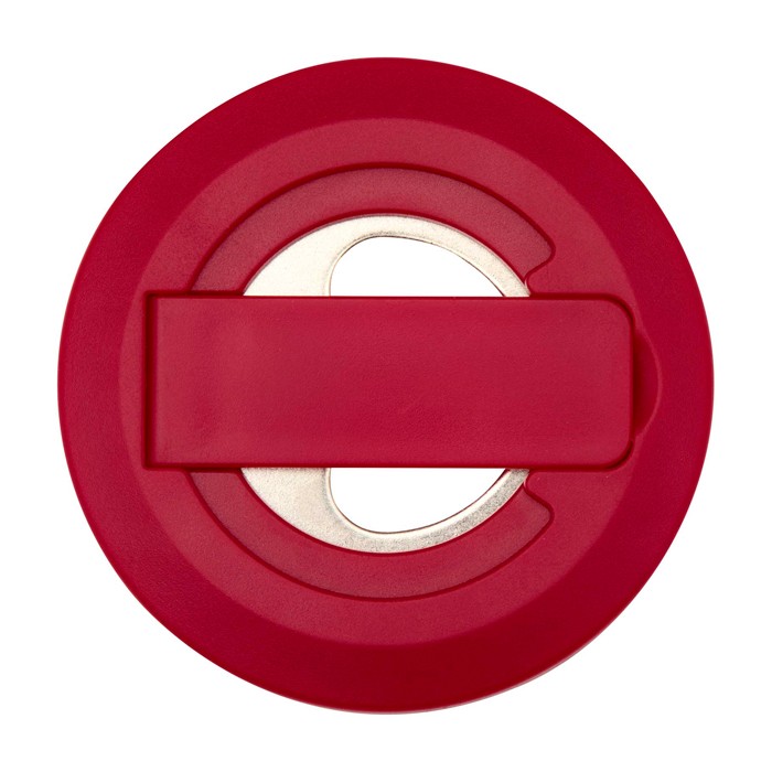 Soporte magnético 2 en 1 para móvil con abrebotellas incorporado color rojo segunda vista frontal