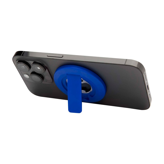 Soporte magnético 2 en 1 para móvil con abrebotellas incorporado color azul real