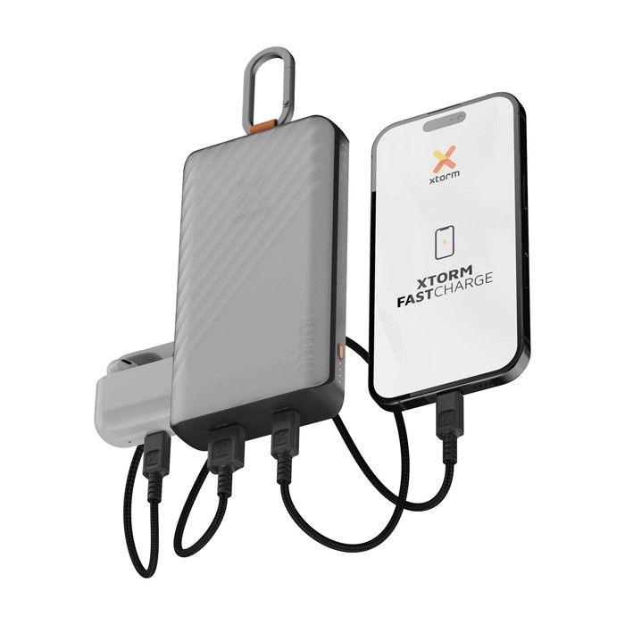 Batería externa solar con tecnología de ultracarga 10.000 mAh color grafito segunda vista