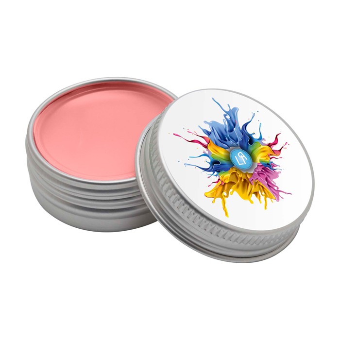 Bálsamo labial con carcasa de aluminio y protección FPS 15 color rosa Bálsamo labial con carcasa de aluminio y protección FPS 15 color rosa