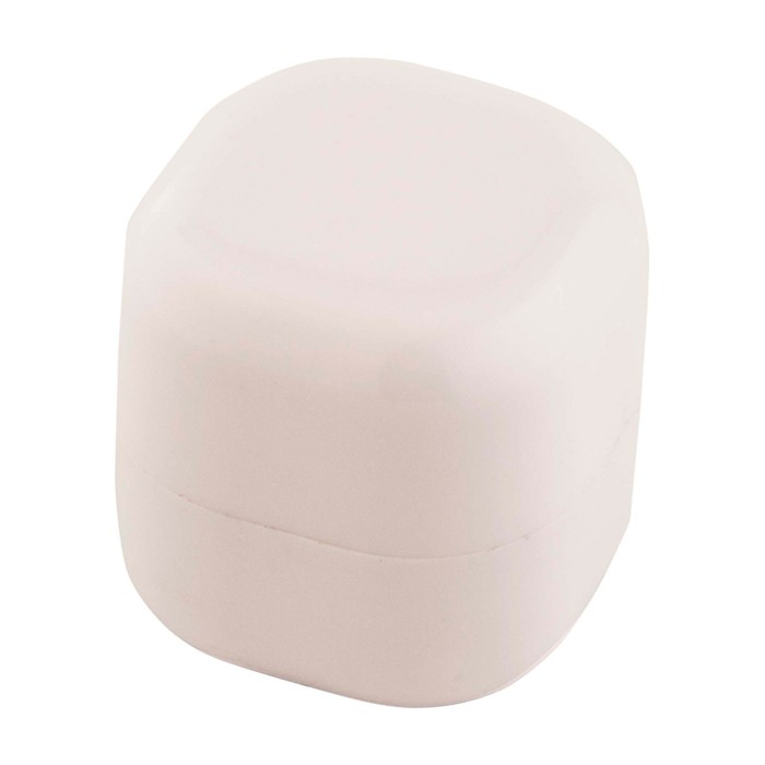 Bálsamo labial de vainilla con carcasa de plástico cuadrada FPS 15 color blanco segunda vista Bálsamo labial de vainilla con carcasa de plástico cuadrada FPS 15 color blanco segunda vista