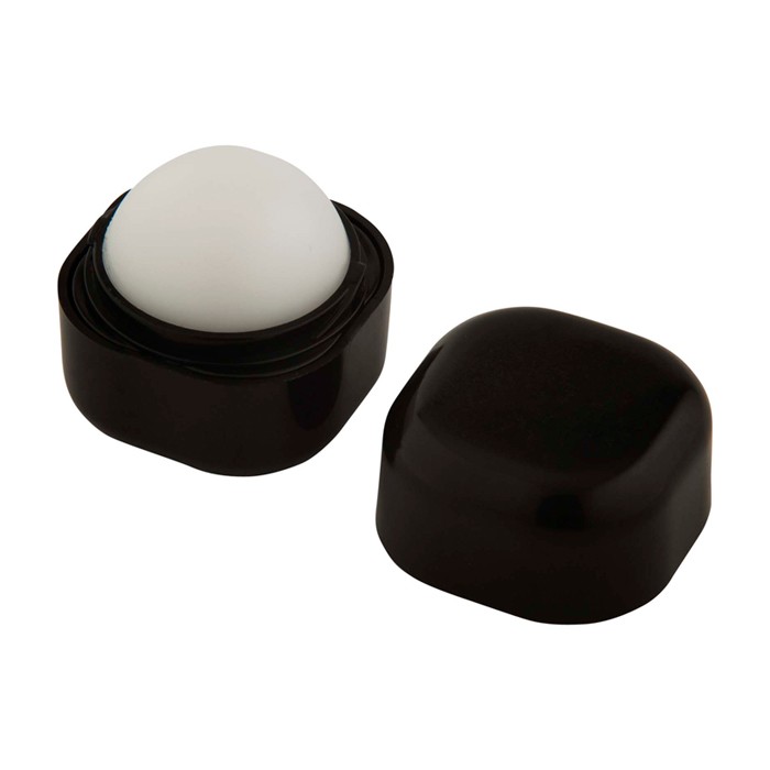 Bálsamo labial de vainilla con carcasa de plástico cuadrada FPS 15 color negro Bálsamo labial de vainilla con carcasa de plástico cuadrada FPS 15 color negro