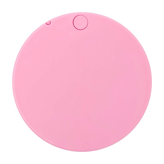 Espejo de maquillaje elegante y deslizante para retoques rápidos color rosa claro segunda vista trasera