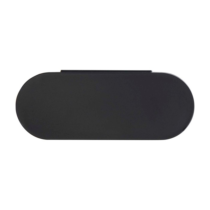 Set de manicura que incluye todas las herramientas esenciales color negro tercera vista frontal