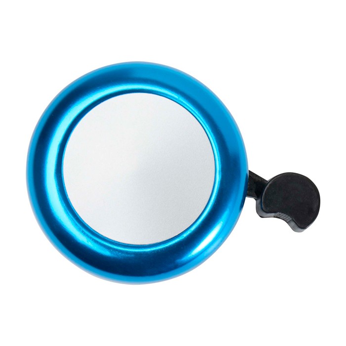 Timbre para bicicleta de aluminio y plástico con un sonido fuerte color azul segunda vista frontal Timbre para bicicleta de aluminio y plástico con un sonido fuerte color azul segunda vista frontal