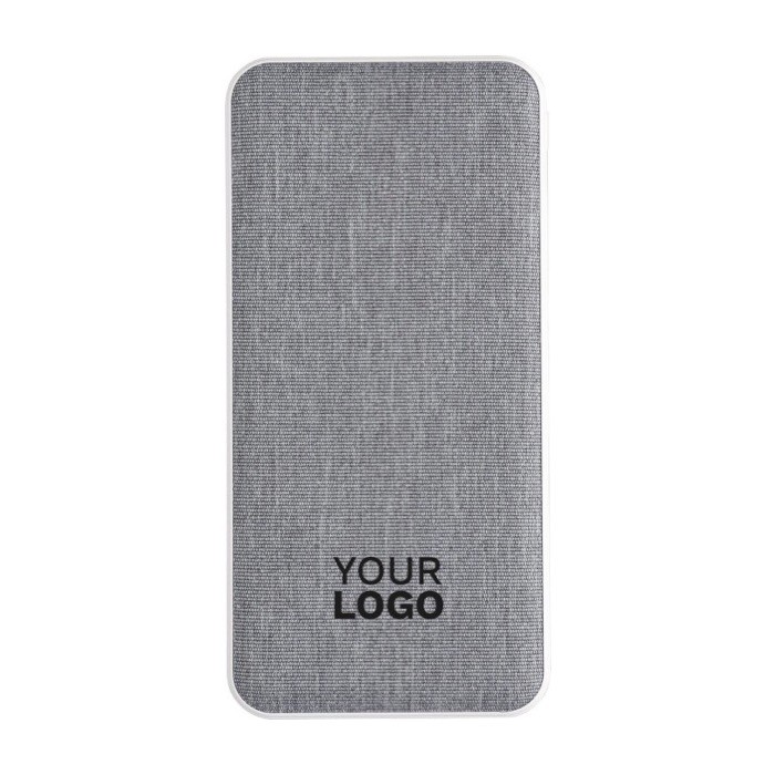 Batería externa rectangular de plástico reciclado y RPET 10.000 mAh segunda vista Batería externa rectangular de plástico reciclado y RPET 10.000 mAh segunda vista