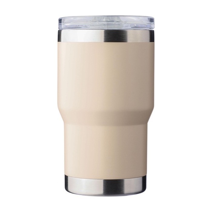 Vaso de acero inoxidable reciclado con revestimiento cerámico 350ml color beige primera vista Vaso de acero inoxidable reciclado con revestimiento cerámico 350ml color beige primera vista