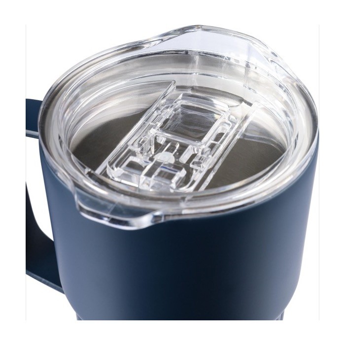 Taza take away de acero inoxidable reciclado con asa 450ml novena vista Taza take away de acero inoxidable reciclado con asa 450ml novena vista