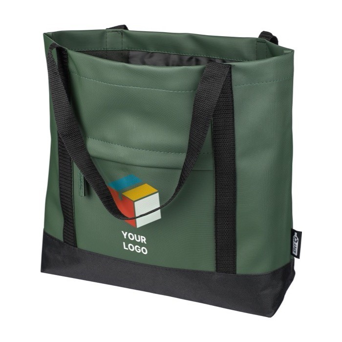 Bolsa de hombro resistente al agua con compartimiento frontal tercera vista Bolsa de hombro resistente al agua con compartimiento frontal tercera vista