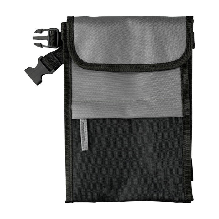 Bolsa nevera de poliéster y PU repelente al agua con 3 compartimientos color gris primera vista Bolsa nevera de poliéster y PU repelente al agua con 3 compartimientos color gris primera vista