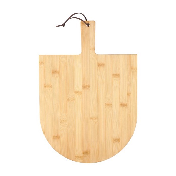 Tabla de pizza de bambú con guías de corte y un cortador y espátula segunda vista Tabla de pizza de bambú con guías de corte y un cortador y espátula segunda vista