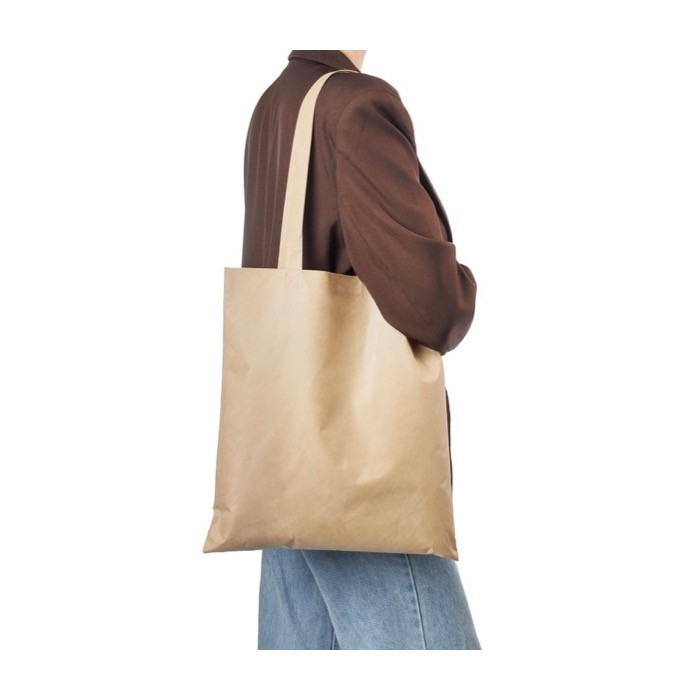 Bolsa de tela no tejida reciclada con asas termosellados 80 g/m2 cuarta vista Bolsa de tela no tejida reciclada con asas termosellados 80 g/m2 cuarta vista