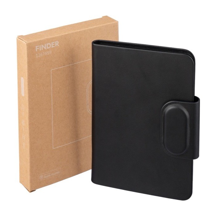 Porta pasaporte con rastreador de cuero sintético reciclado quinta vista Porta pasaporte con rastreador de cuero sintético reciclado quinta vista