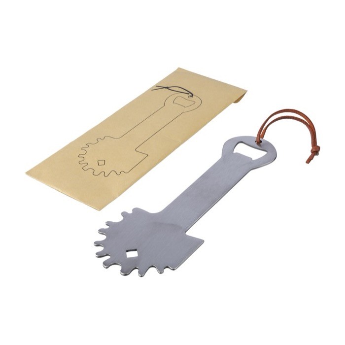 Limpiador de barbacoa de acero inoxidable con un abrebotellas séptima vista