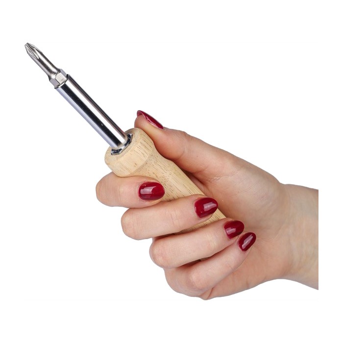 Destornillador principal con 4 puntas magnéticas dentro del mango sexta vista Destornillador principal con 4 puntas magnéticas dentro del mango sexta vista