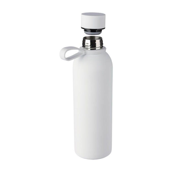 Botella de acero inoxidable reciclado con revestimiento de caucho 500ml sexta vista Botella de acero inoxidable reciclado con revestimiento de caucho 500ml sexta vista