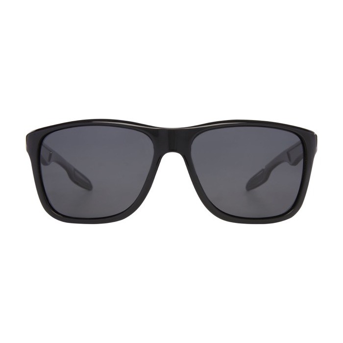 Gafas de sol deportivas polarizadas color negro segunda vista frontal Gafas de sol deportivas polarizadas color negro segunda vista frontal