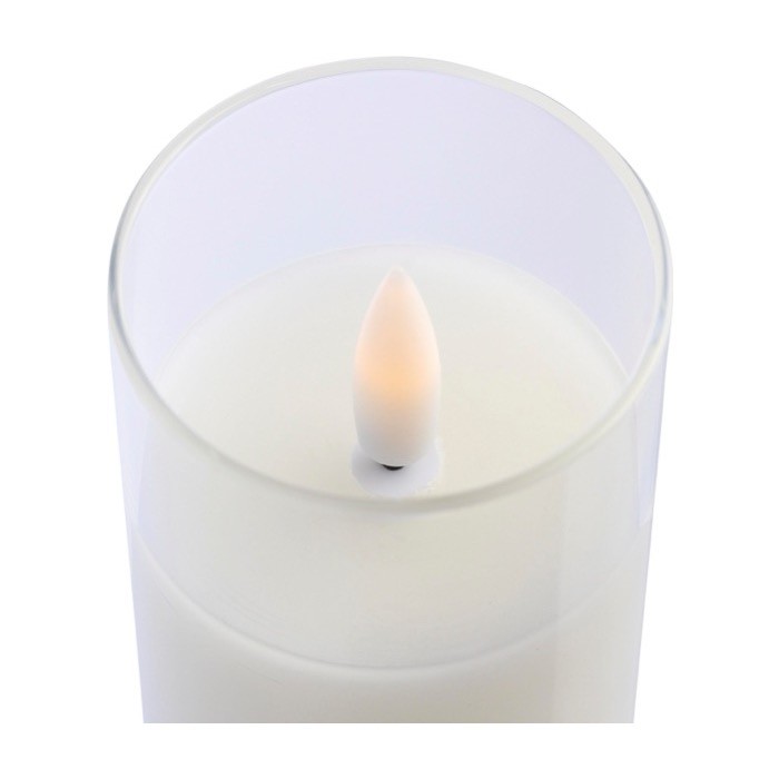 Vela LED con efecto de llama realista en tarro de vidrio sexta vista Vela LED con efecto de llama realista en tarro de vidrio sexta vista