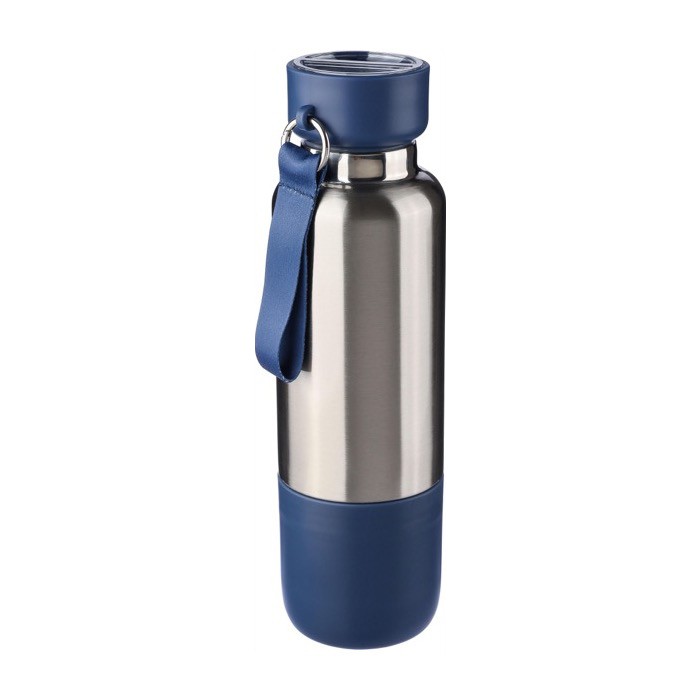 Botella de acero inoxidable asa de muñeca y vaso en la base 500ml primera vista Botella de acero inoxidable asa de muñeca y vaso en la base 500ml primera vista