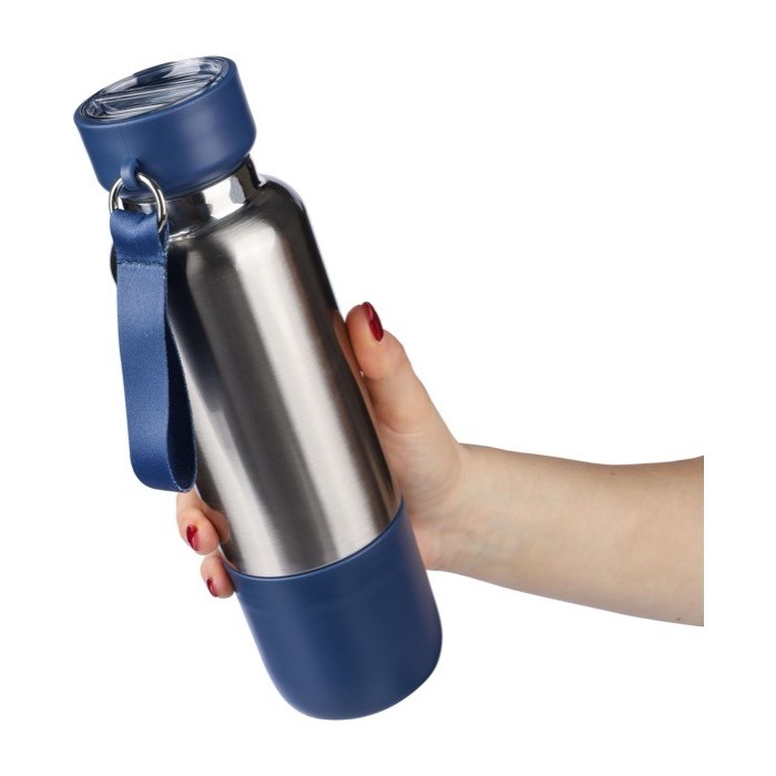 Botella de acero inoxidable asa de muñeca y vaso en la base 500ml sexta vista Botella de acero inoxidable asa de muñeca y vaso en la base 500ml sexta vista