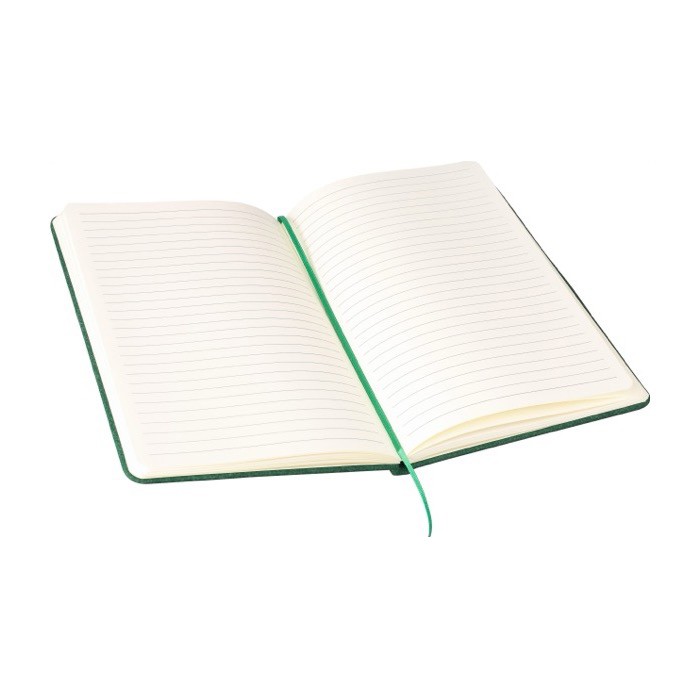 Libreta de fieltro reciclado con cierre elástico hojas a rayas A5 tercera vista Libreta de fieltro reciclado con cierre elástico hojas a rayas A5 tercera vista
