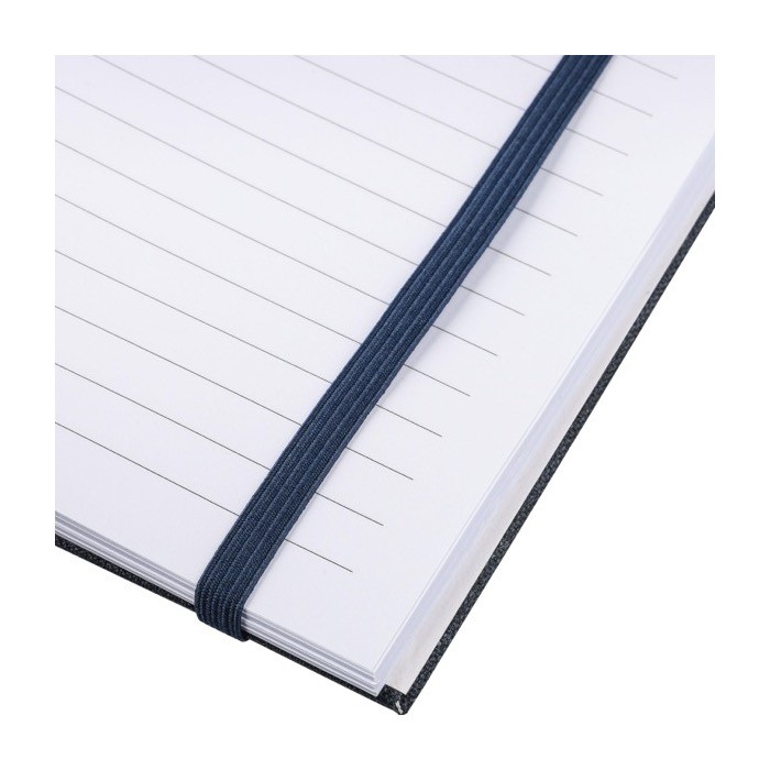 Libreta de RPET con espiral de cartón blanco hojas a rayas A5 novena vista Libreta de RPET con espiral de cartón blanco hojas a rayas A5 novena vista