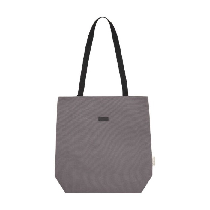 Bolsa versátil de algodón reciclado GRS con bolsillo para PC 15” color gris segunda vista frontal Bolsa versátil de algodón reciclado GRS con bolsillo para PC 15” color gris segunda vista frontal