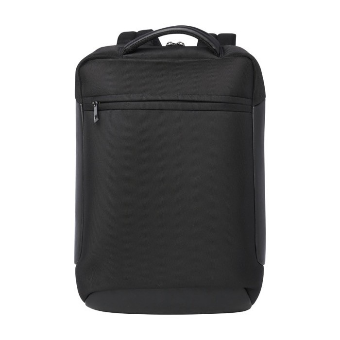 Mochila para PC de poliéster reciclado para tablet y PC de 15,6” color negro segunda vista frontal