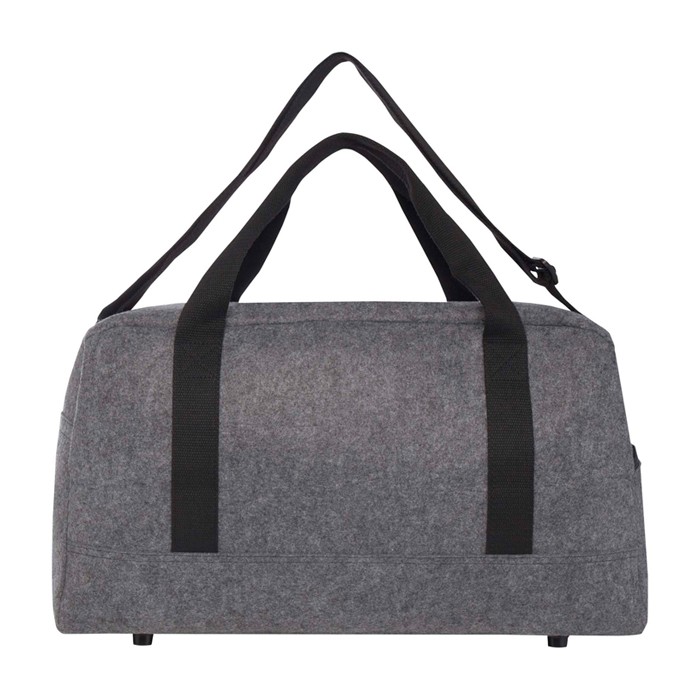 Bolsa multiusos de fieltro reciclado de calidad con correas color gris oscuro segunda vista trasera Bolsa multiusos de fieltro reciclado de calidad con correas color gris oscuro segunda vista trasera