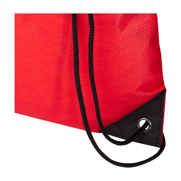 Mochila de cuerdas non-woven duradero y resistente al desgarro 5L color rojo vista detalle 1 Mochila de cuerdas non-woven duradero y resistente al desgarro 5L color rojo vista detalle 1