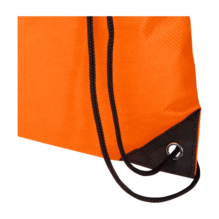 Mochila de cuerdas non-woven duradero y resistente al desgarro 5L color naranja vista detalle 1 Mochila de cuerdas non-woven duradero y resistente al desgarro 5L color naranja vista detalle 1