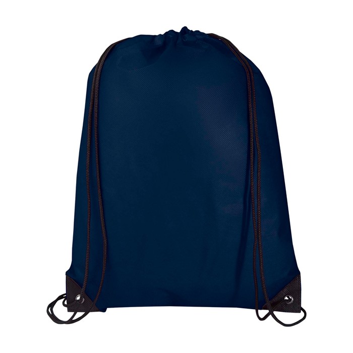 Mochila de cuerdas non-woven duradero y resistente al desgarro 5L color azul marino tercera vista frontal Mochila de cuerdas non-woven duradero y resistente al desgarro 5L color azul marino tercera vista frontal
