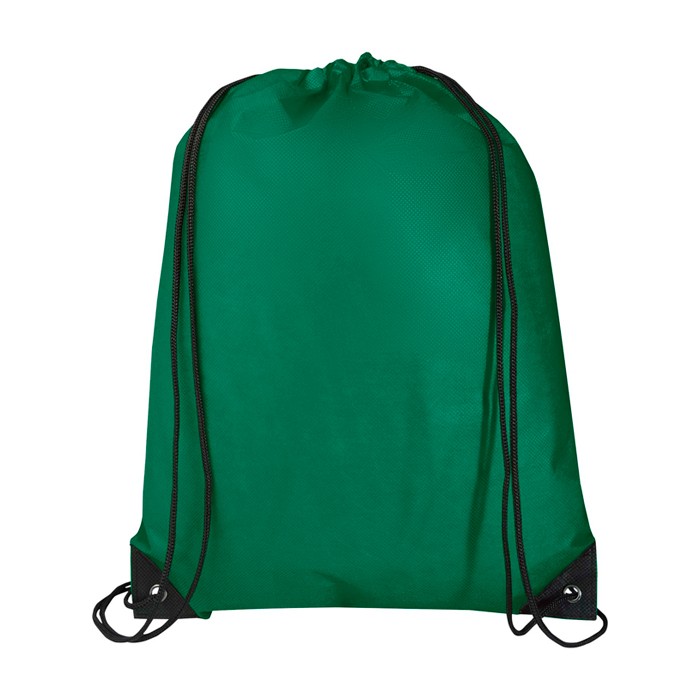 Mochila de cuerdas non-woven duradero y resistente al desgarro 5L color verde tercera vista frontal Mochila de cuerdas non-woven duradero y resistente al desgarro 5L color verde tercera vista frontal