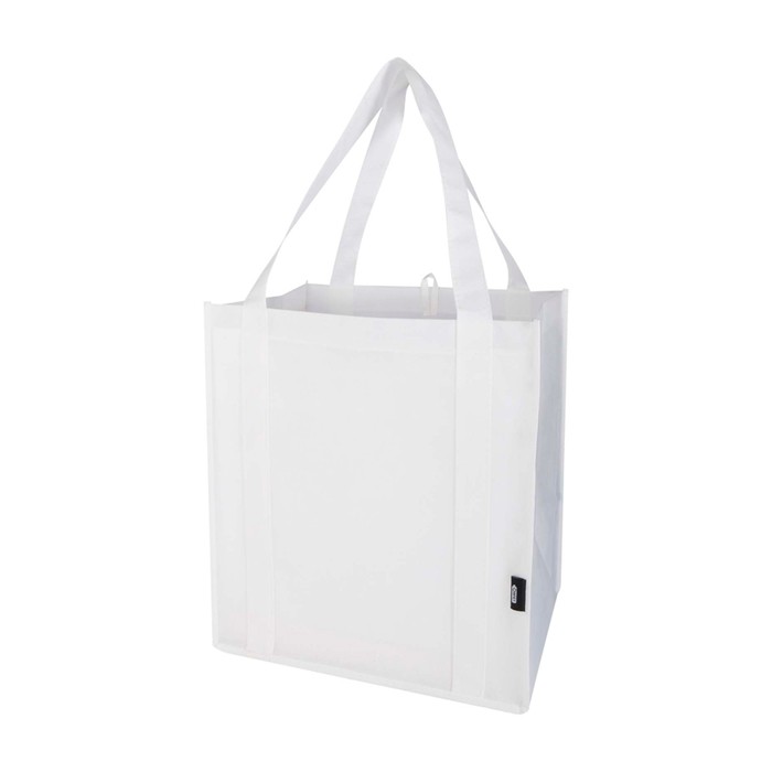 Bolsa multiusos de poliéster reciclado con base de apoyo 29L color blanco