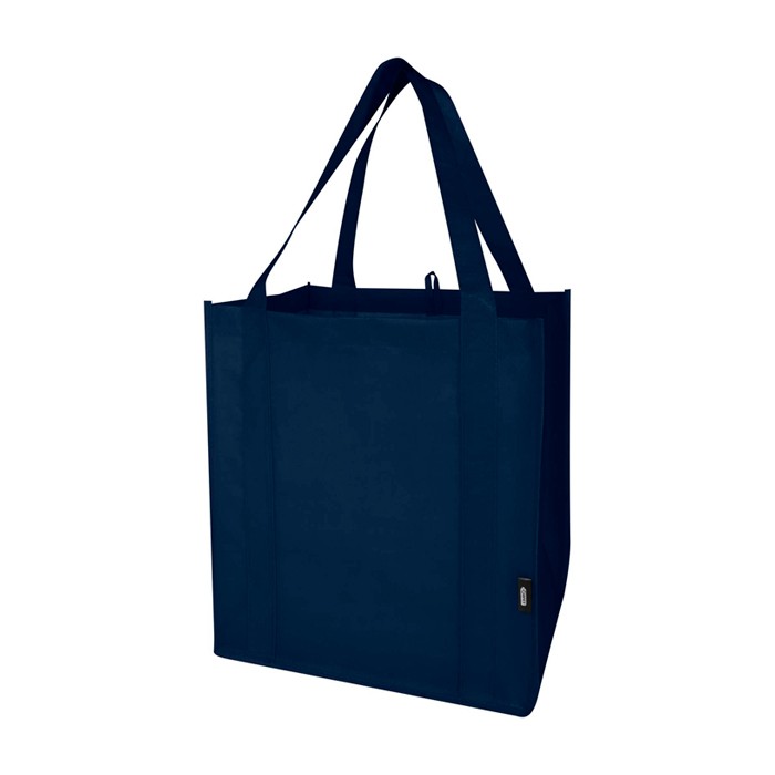 Bolsa multiusos de poliéster reciclado con base de apoyo 29L color azul marino