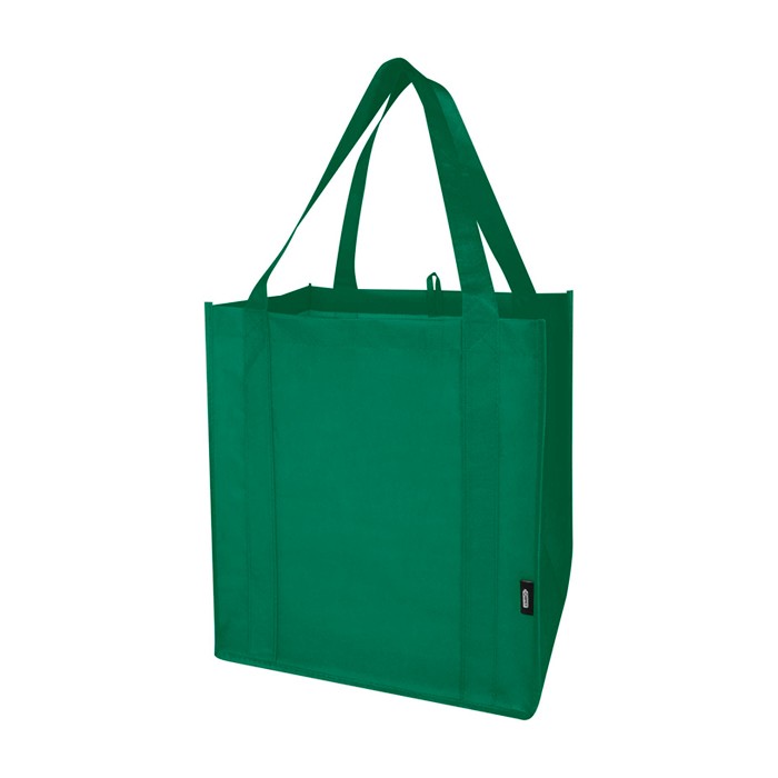 Bolsa multiusos de poliéster reciclado con base de apoyo 29L color verde