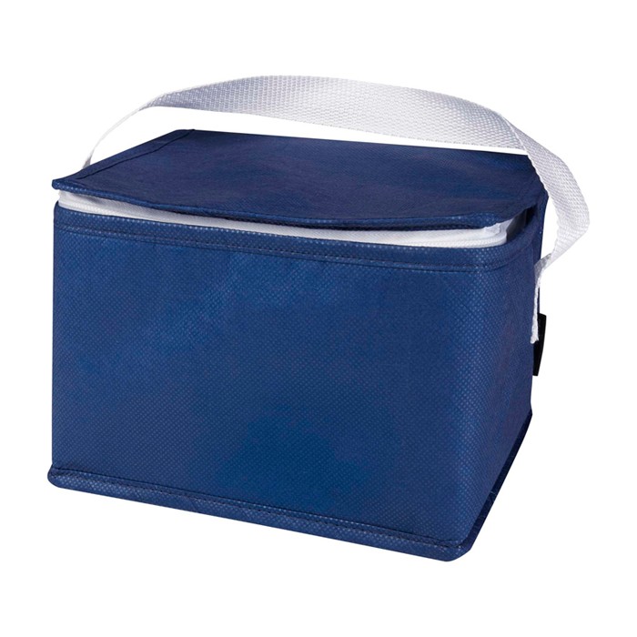 Bolsa térmica de non-woven reciclado para 6 latas y capacidad 4L color azul real segunda vista Bolsa térmica de non-woven reciclado para 6 latas y capacidad 4L color azul real segunda vista