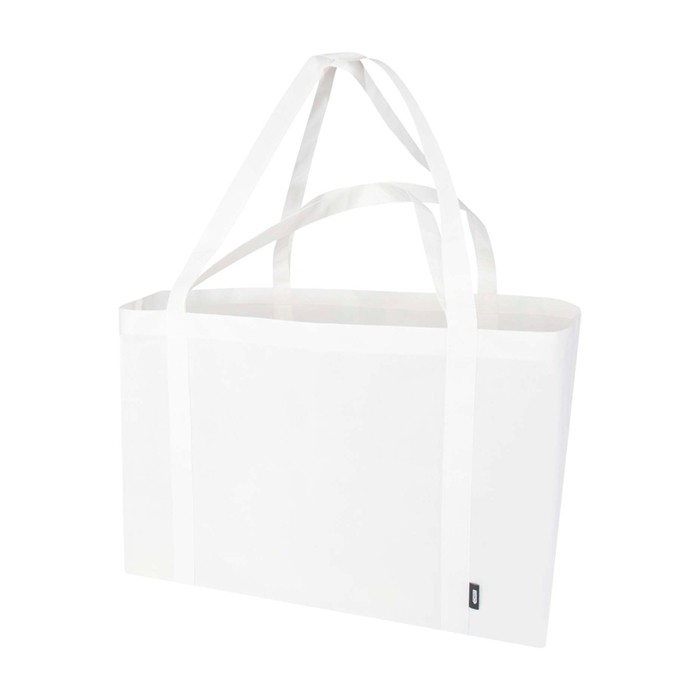 Bolsa de mano extragrande de poliéster reciclado con asas 65L color blanco Bolsa de mano extragrande de poliéster reciclado con asas 65L color blanco