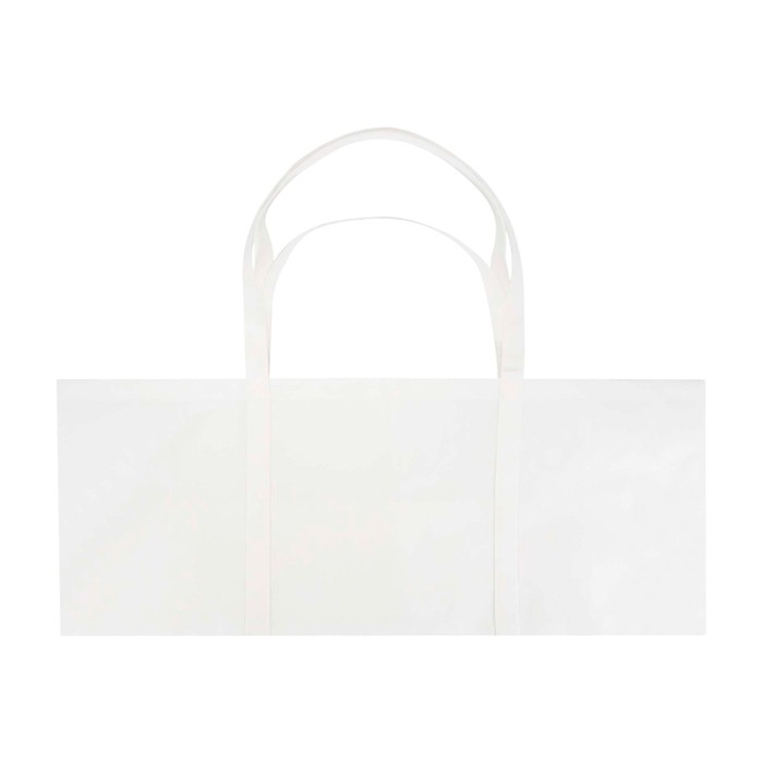 Bolsa de mano extragrande de poliéster reciclado con asas 65L color blanco segunda vista trasera Bolsa de mano extragrande de poliéster reciclado con asas 65L color blanco segunda vista trasera