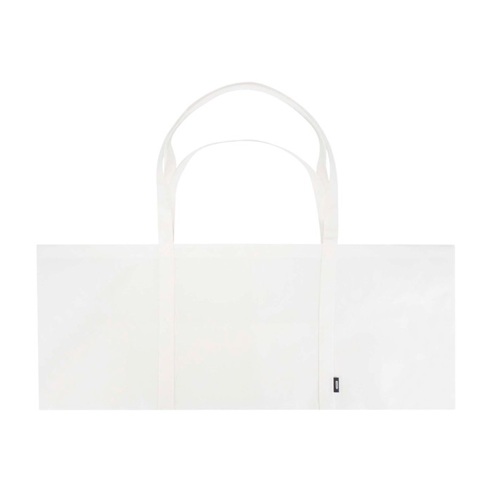 Bolsa de mano extragrande de poliéster reciclado con asas 65L color blanco segunda vista frontal Bolsa de mano extragrande de poliéster reciclado con asas 65L color blanco segunda vista frontal